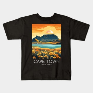 A Pop Art Travel Print of Cape Town - South Africa Kids T-Shirt